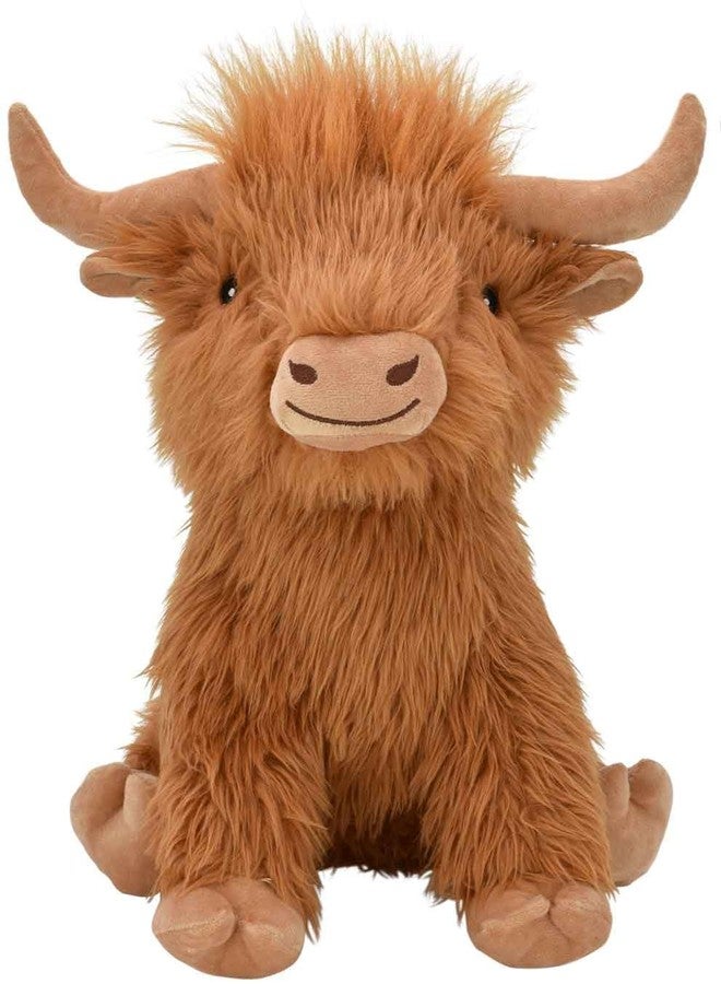 Multipet Highland Cow Plush Dog Toy 2-Pack – Soft Squeaky Farm Animal Toy for Dogs – Assorted Colors (14") - Image 3